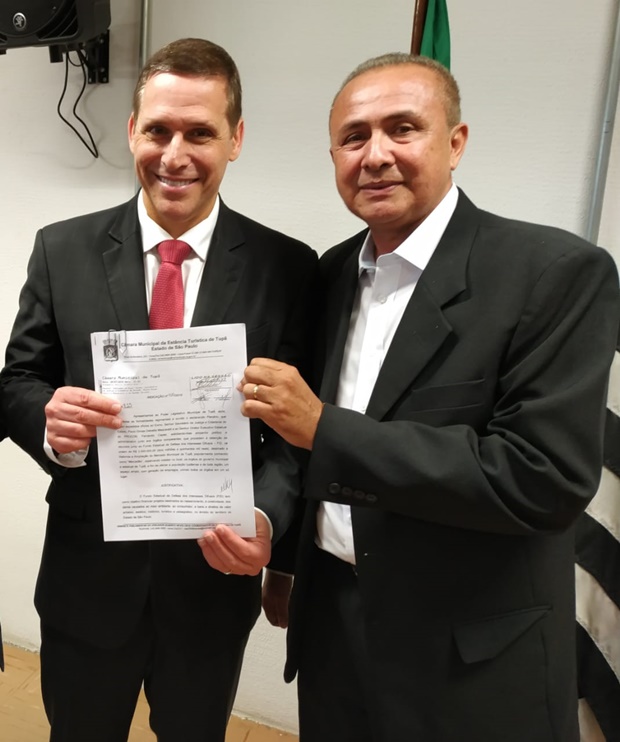 O vereador capitão Neves e o diretor executivo Estadual do Procon, Fernando Capez.