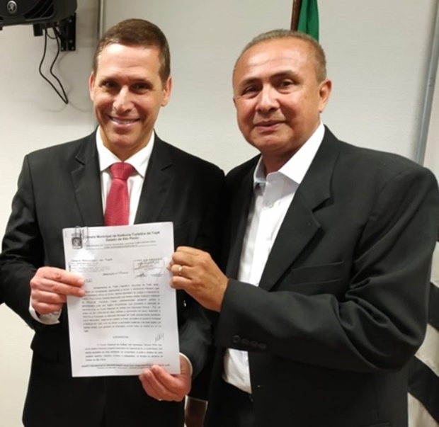 O vereador capitão Neves ao lado de Fernando Capez