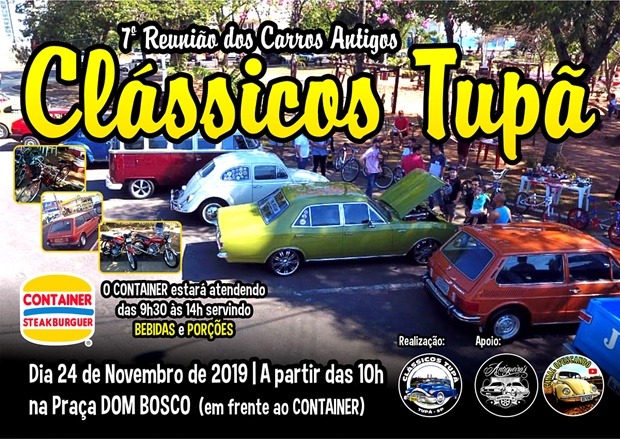Neste domingo tem o 7º encontro de Carros Antigos Clássicos Tupã