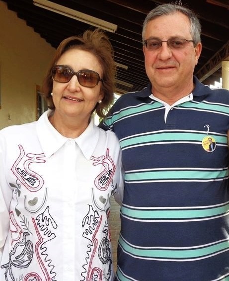 Dr. César ao lado da esposa, Dra. Lucilia