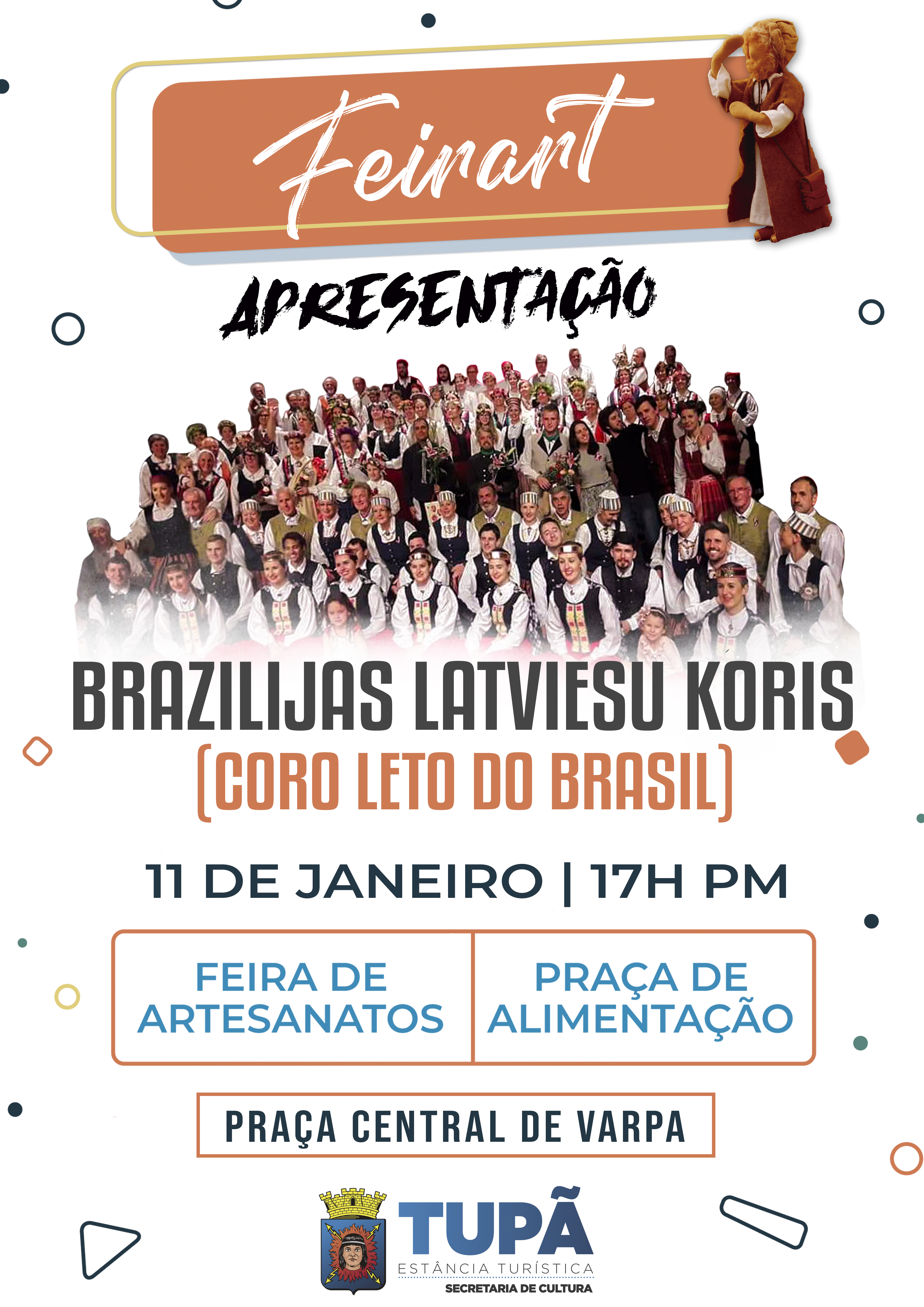 Assessoria - Coro Leto Brasileiro será atração no Feirart deste mês