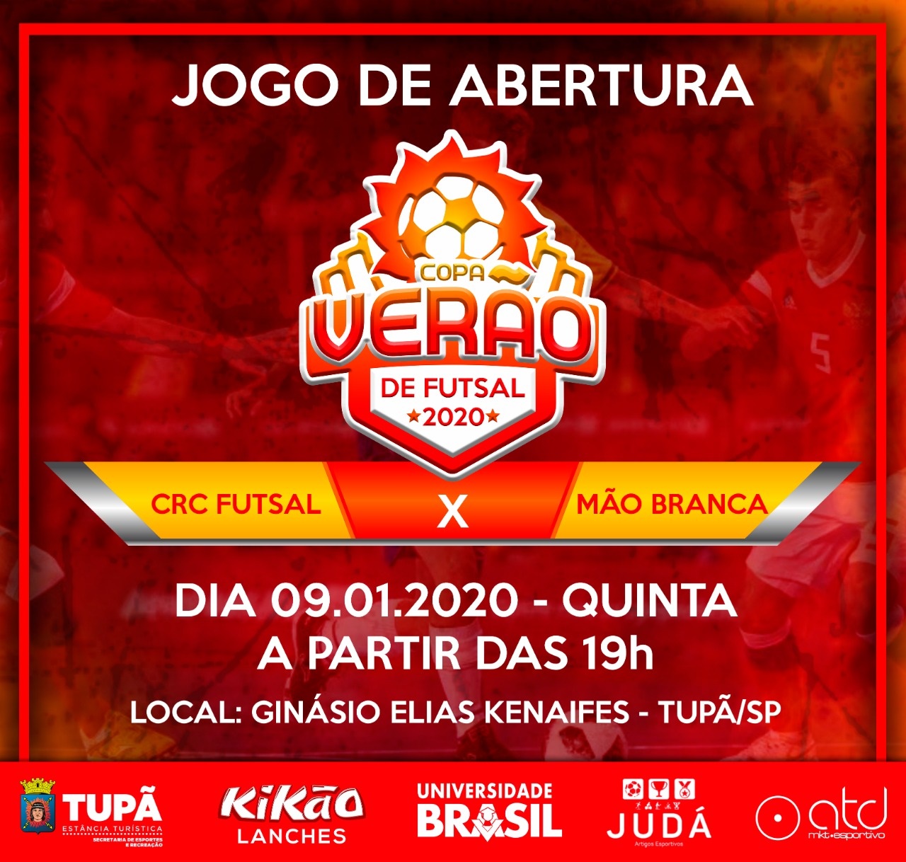 Abertura da Copa Verão de Futsal será nesta quinta