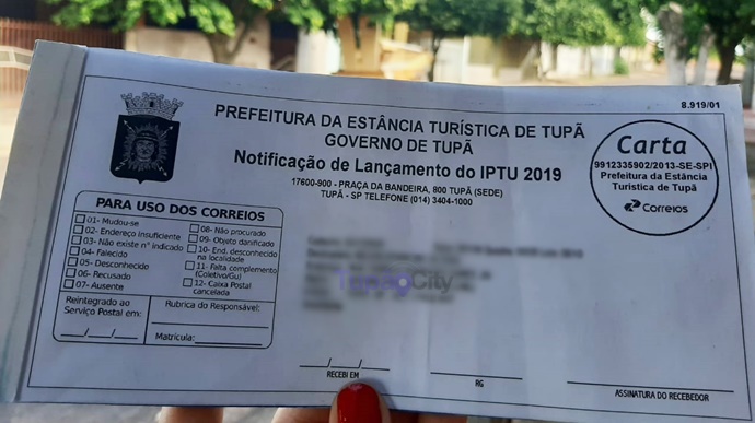 Prefeitura vai distribuir cerca de 31 mil carnês de IPTU em 2020/Foto ilustrativa