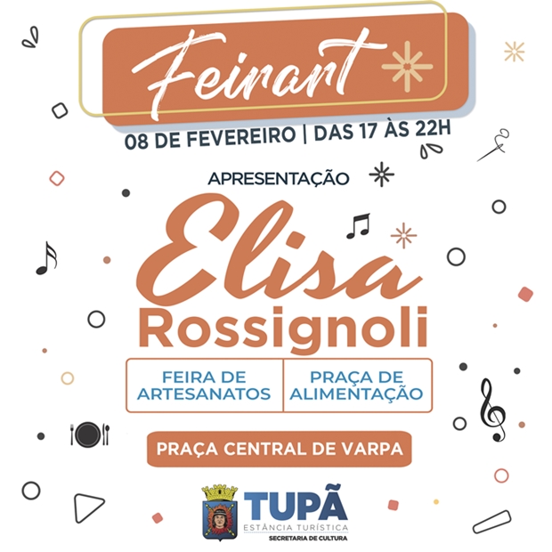 Evento contará com a Feira de Artesanato e Praça de Alimentação a partir das 17 horas