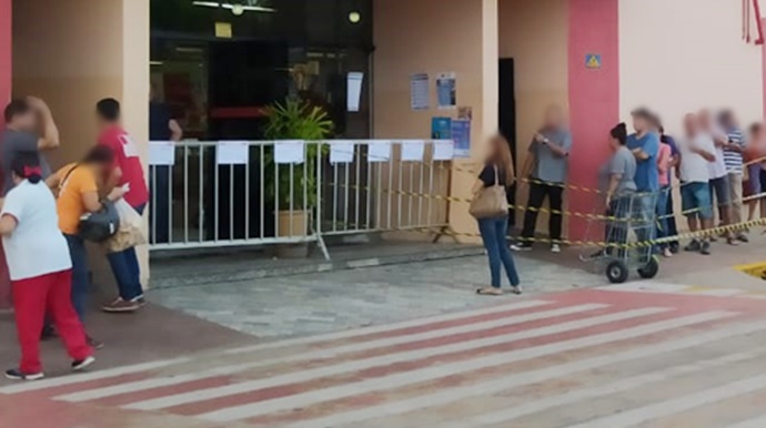 Tumulto em supermercado de Tupã nesta sexta-feira