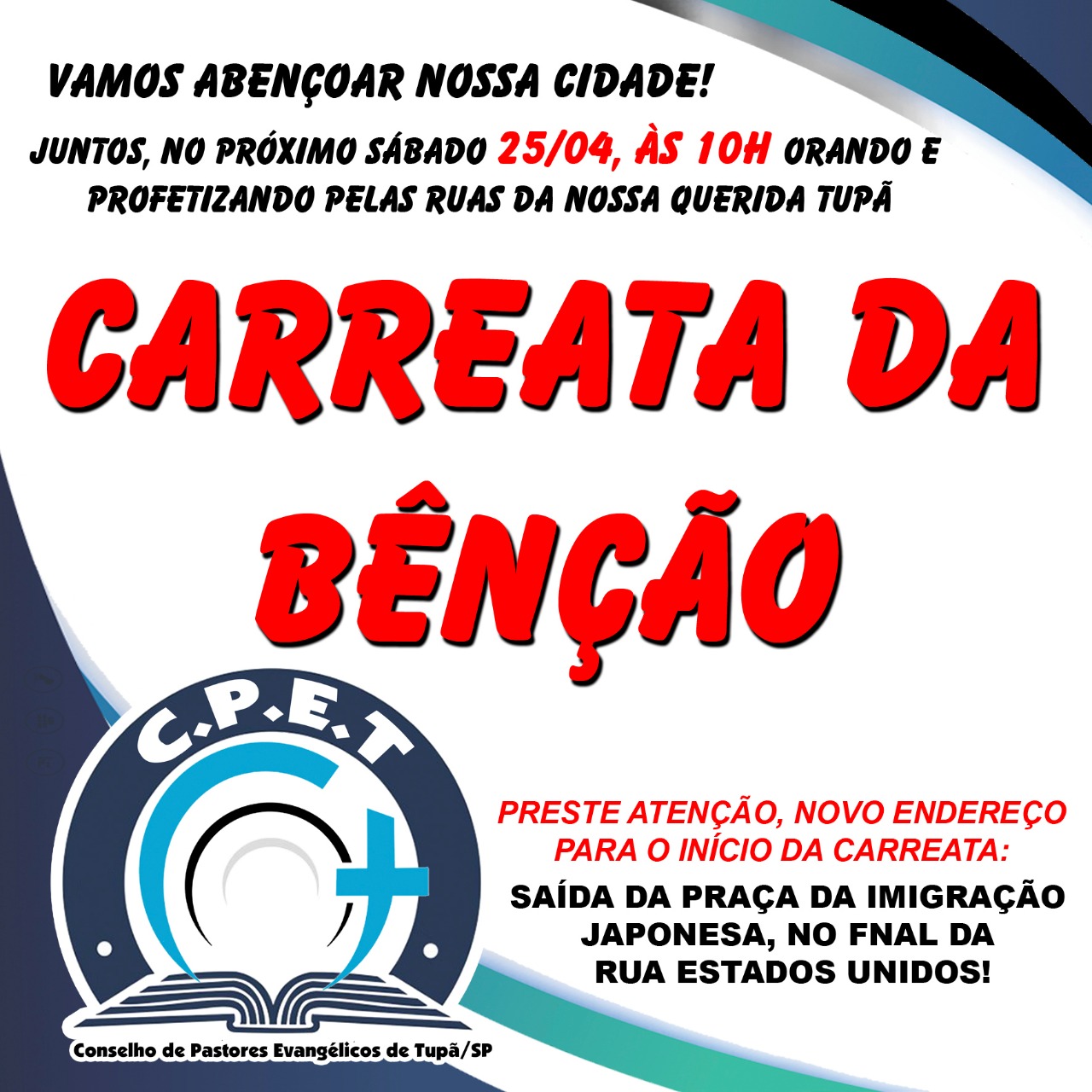 Igrejas fazem  Carreta da Benção  neste sábado em Tupã