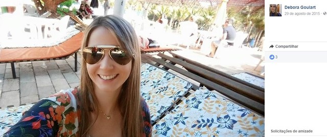 Débora foi morta a facadas em Tupã — Foto: Reprodução/ Facebook