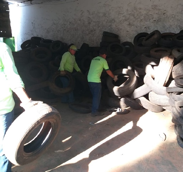 Prefeitura de Tupã realiza coleta de pneus - Foto: Divulgação Prefeitura