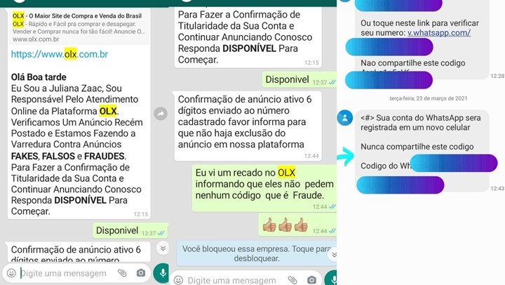Os prints da conversa foram cedidos por Fabricia Fernantes ao TupãCity.Com.