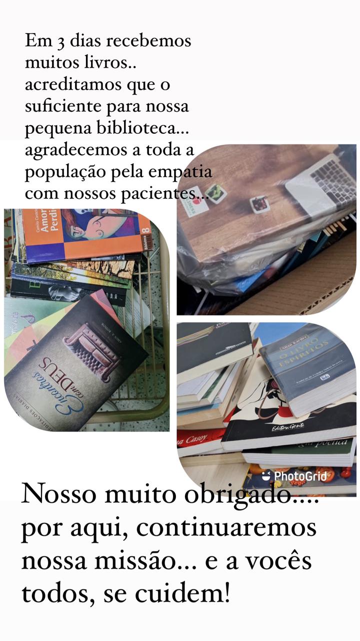 Comunicado de agradecimento às pessoas que efetuaram a doação.