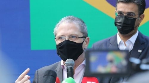 O secretário estadual da Saúde de , Jean Gorinchteyn, nesta segunda-feira (19). — Foto: Divulgação/Secom/GESP