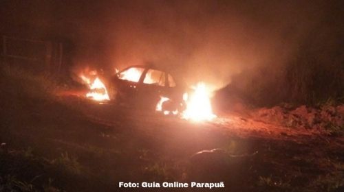 Homem é encontrado morto ao lado de carro incendiado em rodovia de Parapuã/Foto: Guia Online Parapuã