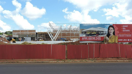 Obras do Hiper Center entram na fase de cobertura - Foto: Diário Tupã