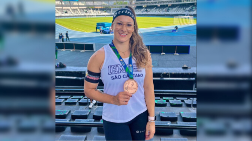 Atleta de Osvaldo Cruz é a terceira melhor do Brasil no Lançamento de Dardo - Foto: Redes Sociais