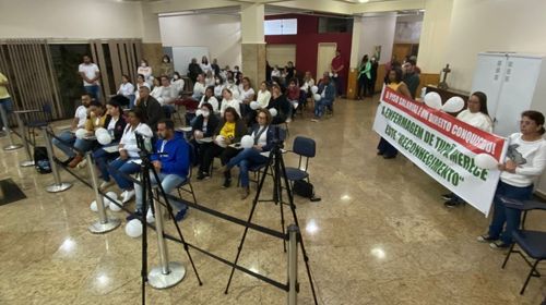 Profissionais de enfermagem participam de sessão do legislativo/Foto: Câmara Municipal