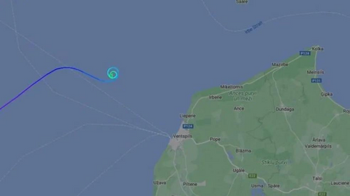 Imagem do FlightRadar24 aponta local da queda da aeronave Cessna. — Foto: FlightRadar via BBC