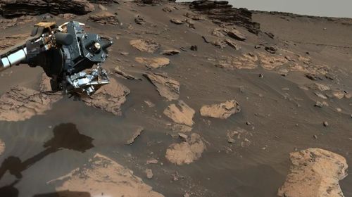 Rover Perseverance trabalha em torno de um afloramento rochoso chamado 