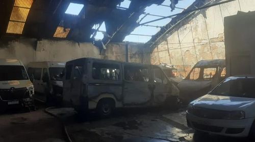 Estragos provocados pelo incêndio em prédio da Saúde de Marília — Foto: Divulgação