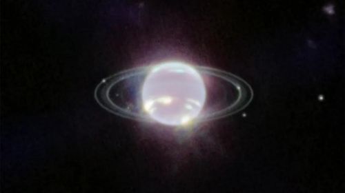 Os anéis de Netuno observados pelo supertelescópio James Webb. — Foto: NASA, ESA, CSA, STScI
