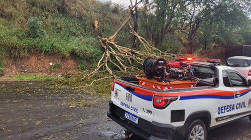 Fortes chuvas atingem a região nesta quinta-feira, dia 6 de outubro (Foto: Cedida)