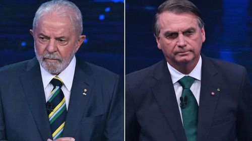 O ex-presidente Lula e o presidente Jair Bolsonaro — Foto: Nelson Almeida/AFP
