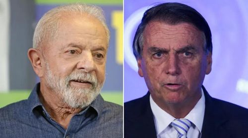 O ex-presidente Lula e o presidente Jair Bolsonaro — Foto: Miguel Schincariol/AFP e Suamy Beydoun/Reuters