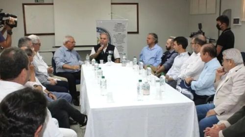 Ministro da Saúde durante passagem por Marília neste sábado, 12 — Foto: Santa Casa de Marília/Divulgação