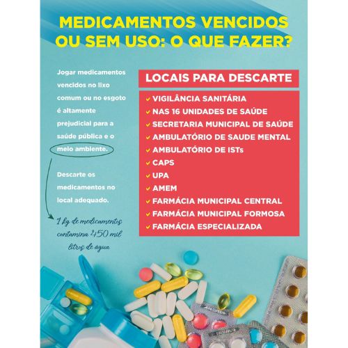 Saúde espalha caixas específicas para coleta de medicamentos vencidos ou sem uso, em Tupã (Foto/Reprodução)