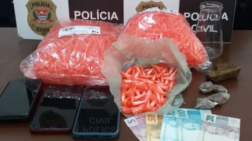 Trio é preso em flagrante por tráfico de drogas pela Dise de Tupã (Foto/Cedida)