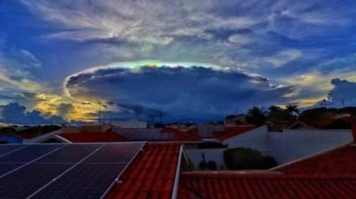 Fenômeno raro chama atenção no céu de Araçatuba (Foto/Reprodução)