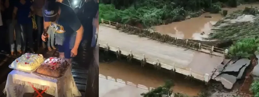 Ponte que liga Quatá a Tupã (SP) completou um ano interditada — Foto: Arquivo Pessoal